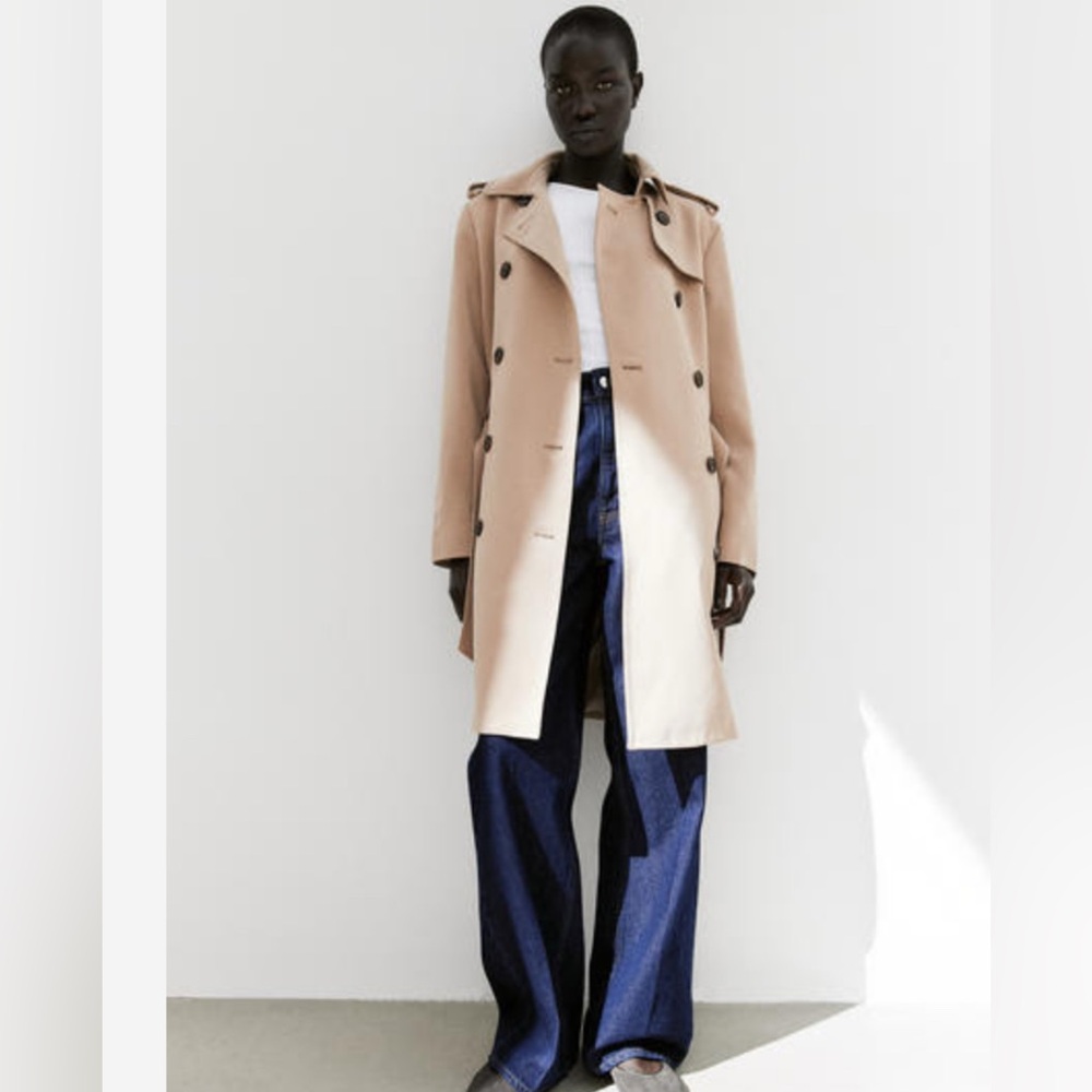 NWT H&M Double Breasted Trench Coat